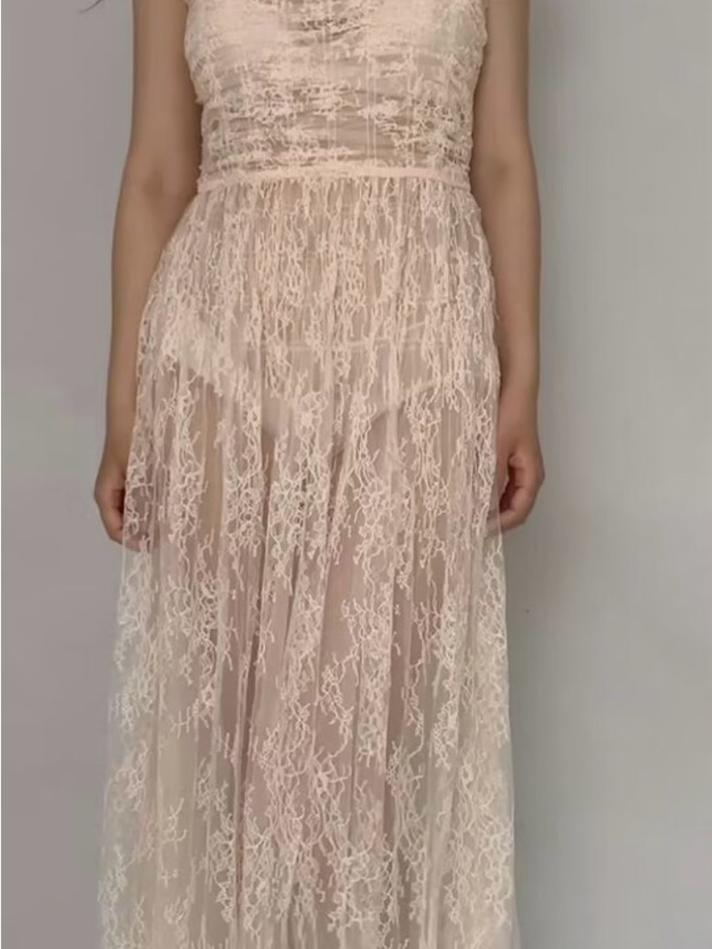 DOEN Delicate Lace Pamelina Maxi Dress in Petunia Pink - Picture 5 of 12